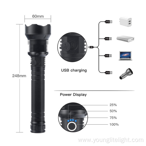 Rechargeable Ultra Bright LED Tactical Flashlights Torches